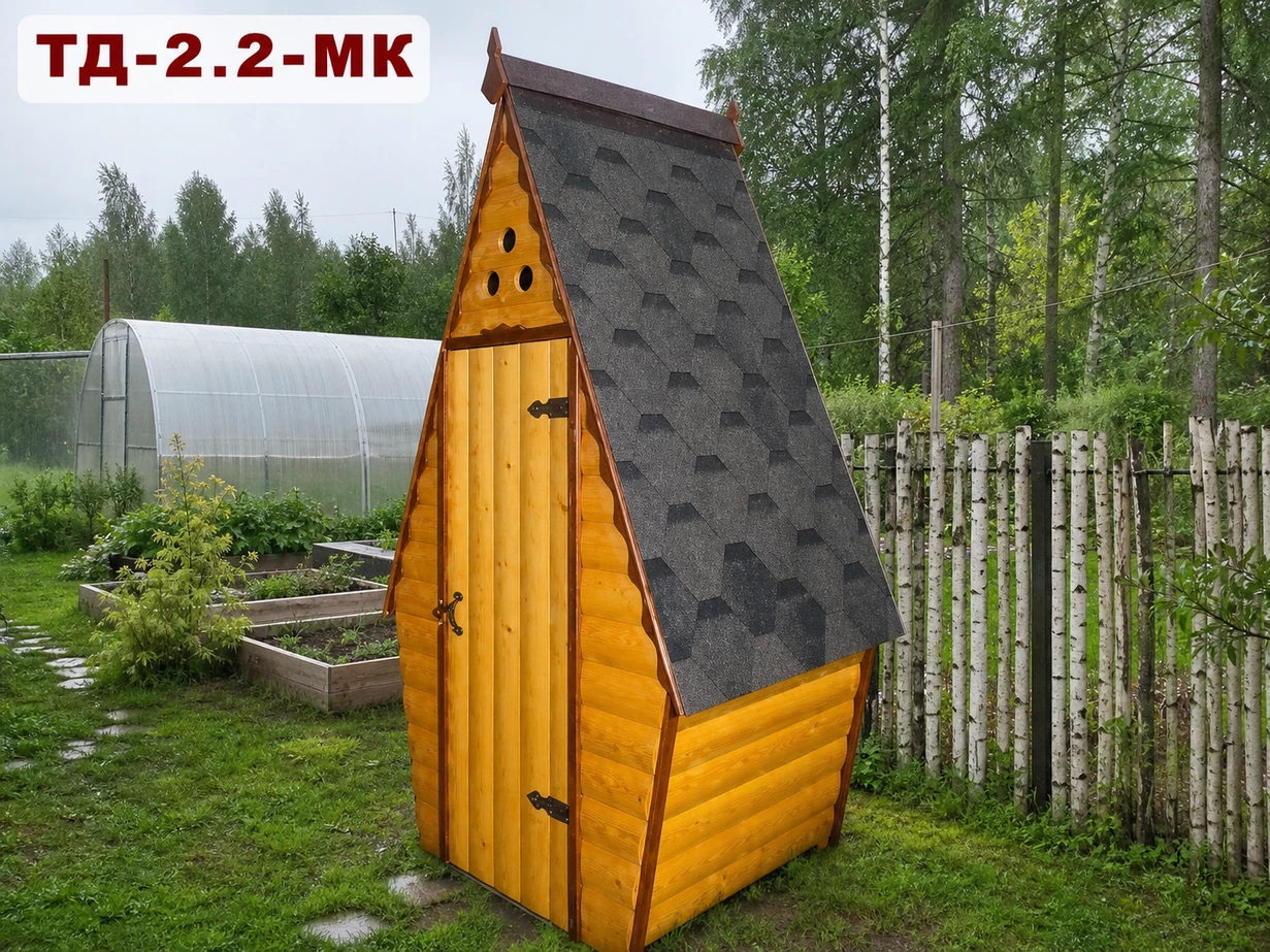 дачный деревянный туалет под ключ