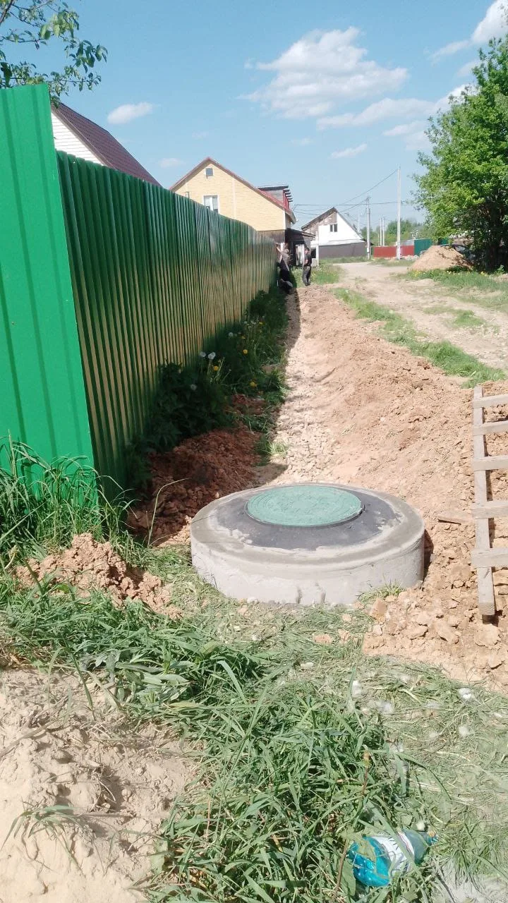 Готовый колодец у дома в Ступинского района
